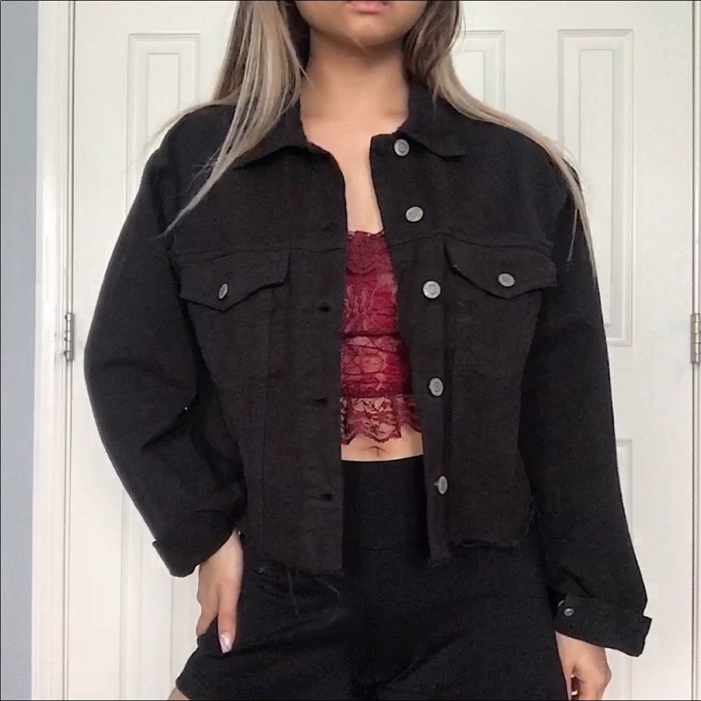 cropped denim jacket